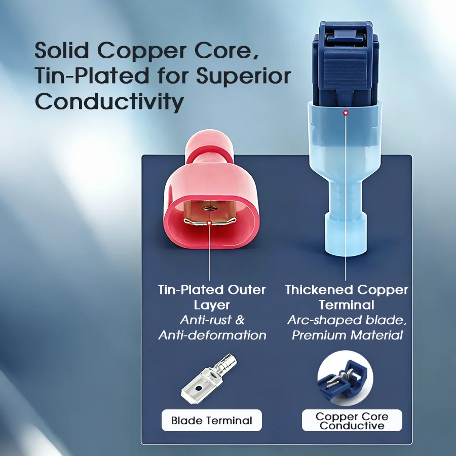 T Type Quick Wire Connector Non-destructive Crimp Terminal AWG22-18 No Need Cut Cable Fast Universal Electrical Wire Connection