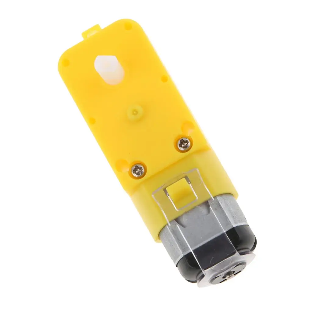 Motore Elettrico Riduzione Doppio Albero Magnetico Giallo DC 3V - 6V
