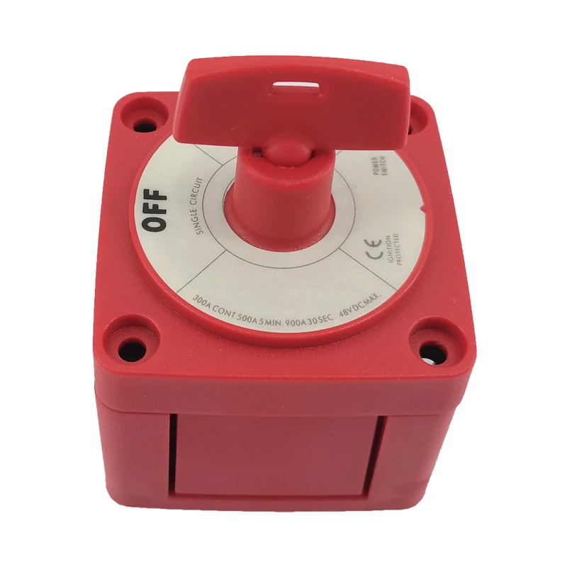 Boat Sea Sytems 6004 m-Series Battery Switch ON/OFF Locking, Red Rv Yacht Power off Switch Main Power Switch Battery Switch