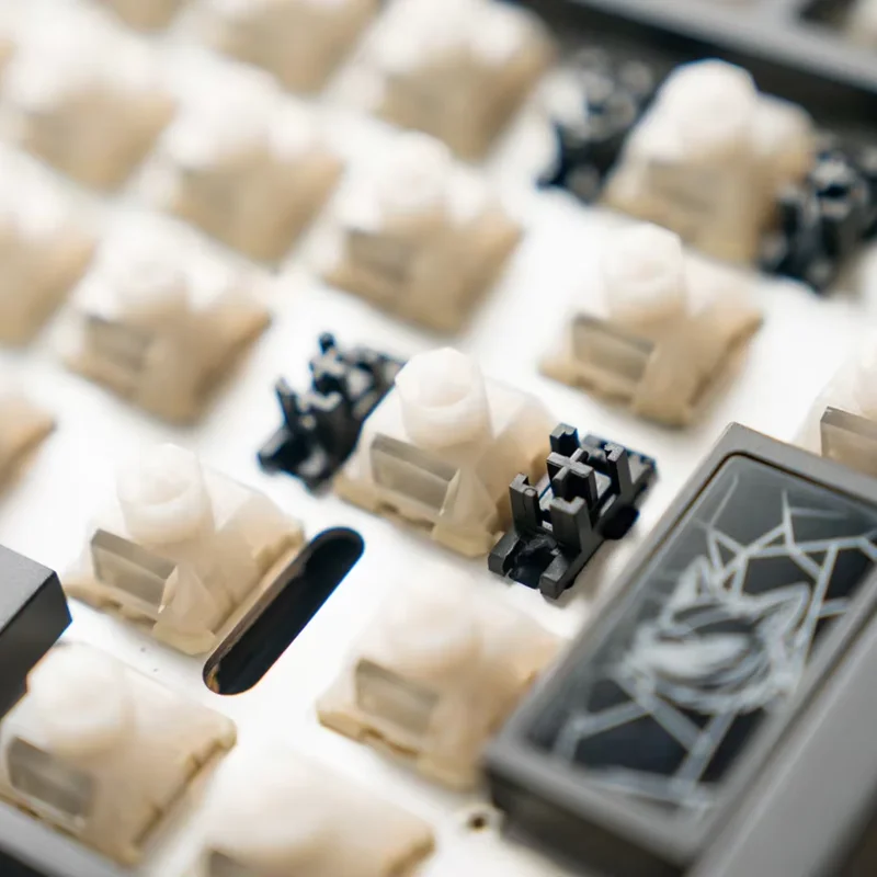 Wuque Studio WS Flux HE Magnetic Switch White Linear 35gf Clacky Sound Pre-lubed For Hall Effect Magnetic Keyboard MX Switches