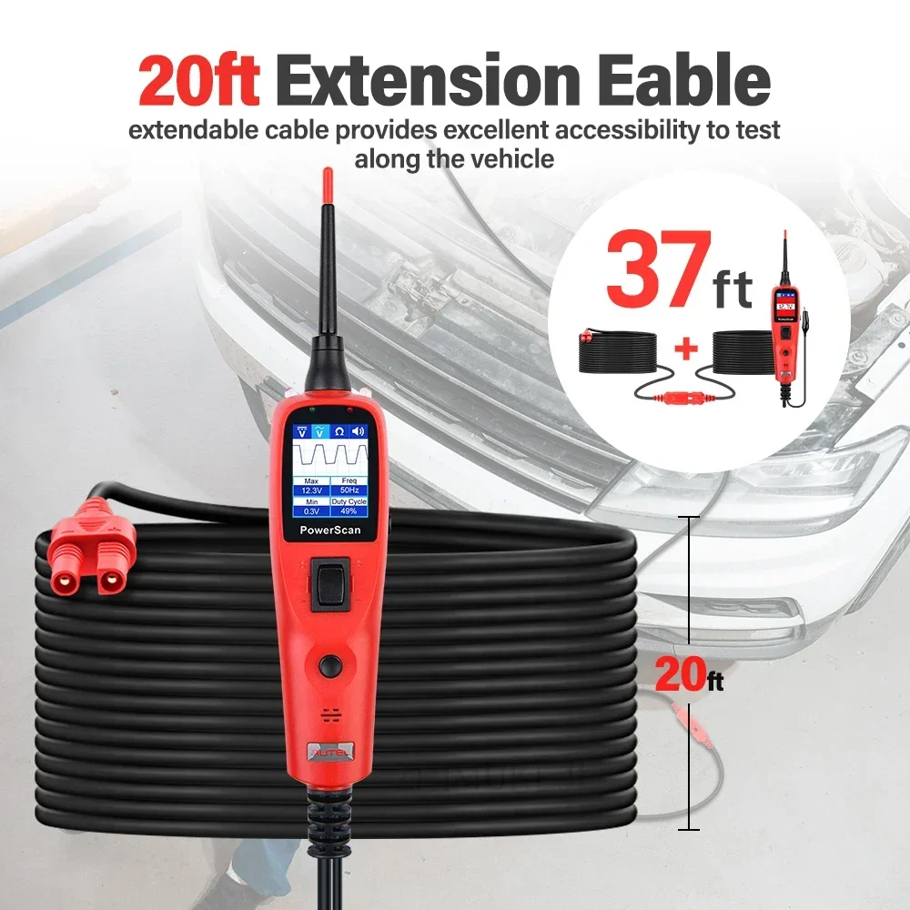 2024 Newest Autel PowerScan PS100 12V 24V Electrical System Diagnostic Tool Automotive Circuit Tester Power Circuit Probe Kit