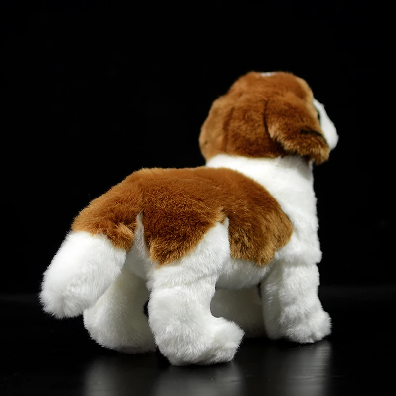 Cute Simulation Saint Bernard Stuffed Plush Toy Doll Canis Lupus Familiaris Dog Real Life Animal Model For Boys Birthday Gift