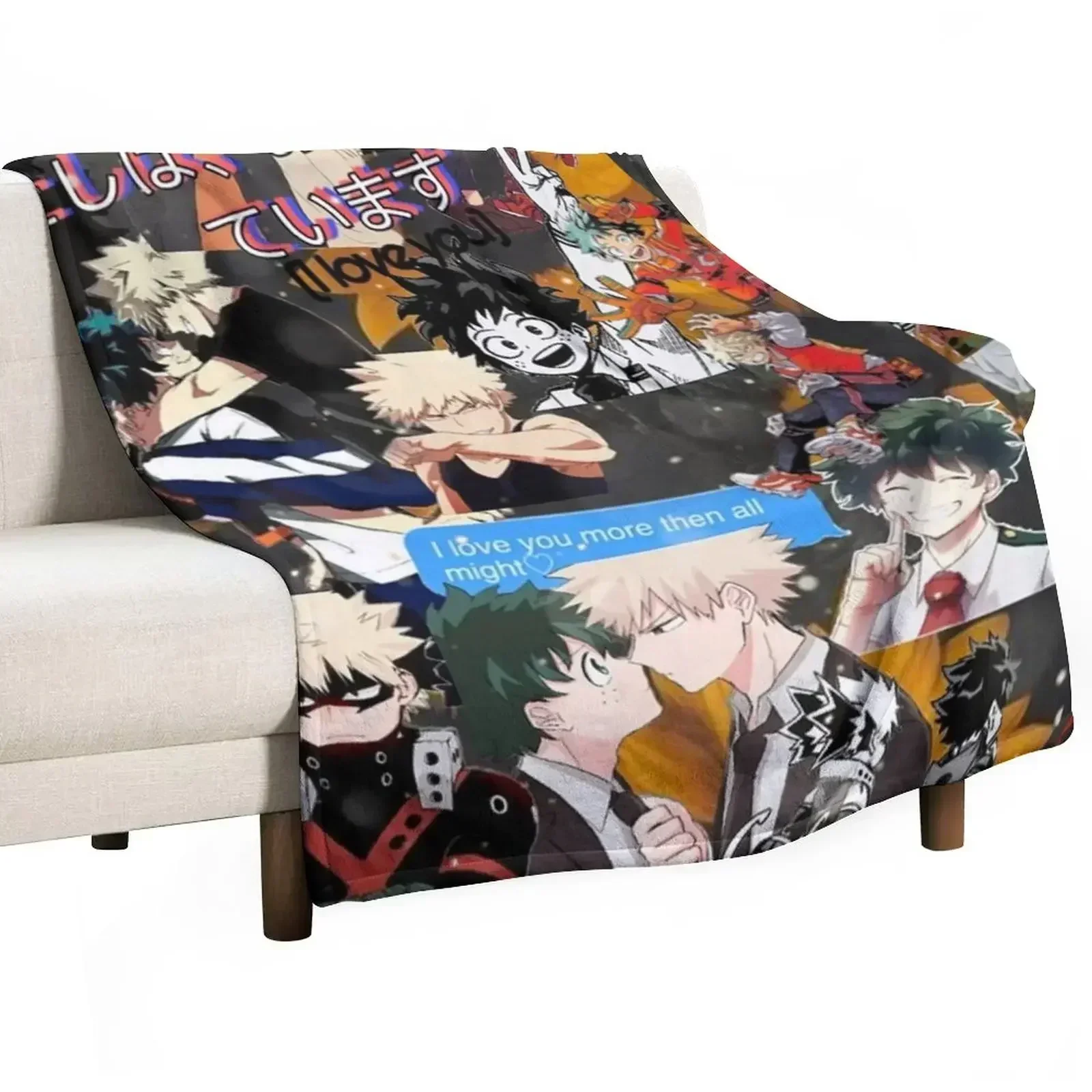 

bakudeku pattern 2 Throw Blanket Softest Decorative Beds Blankets