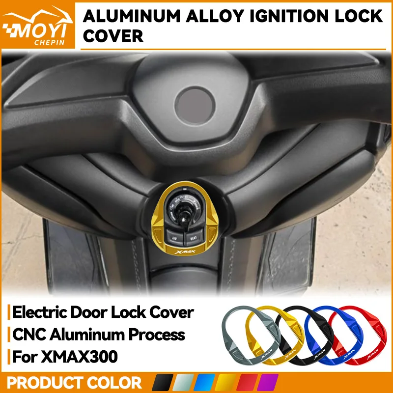 For Yamaha XMAX300 2023 2024 2025 xmax Motorcycle Accessories Electric Door Lock Trim Cover Door Striker Lgnition Switch Cover