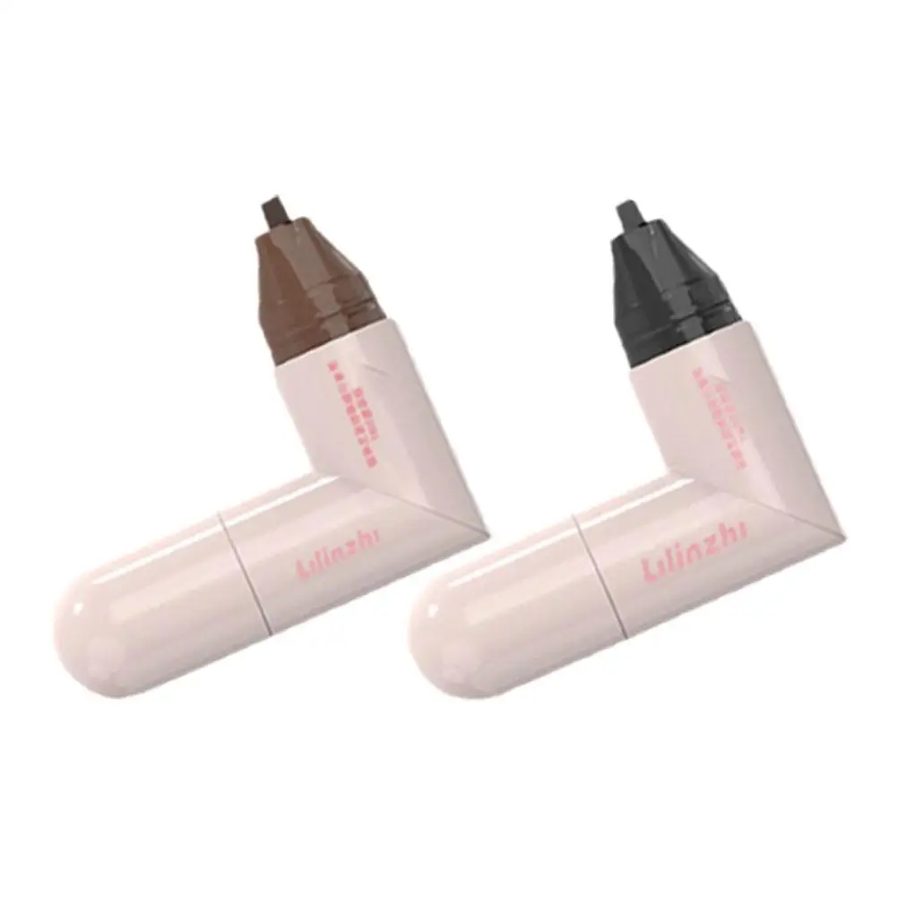 Timbro per eyeliner ruotato fai-da-te integrato nero marrone a doppia punta per eyeliner stencil per ala penna liquida a lunga durata impermeabile a prova di sbavature