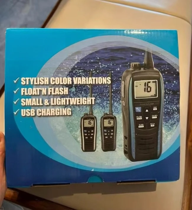 Frequency Type Portable Marine Handheld Two-Way Radio 5W Emergency Radio with Long Microphone, Wireless Radio