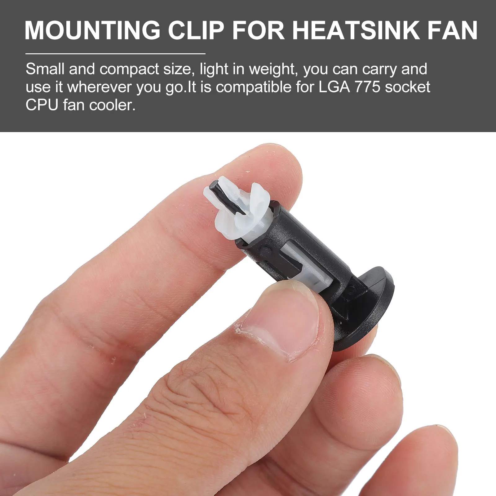 

40Pcs CPU Cooling Fan Mounting Clip High Durability ABS Plastic Heatsink Push Screw Fastener for 775 Socket Computer Part