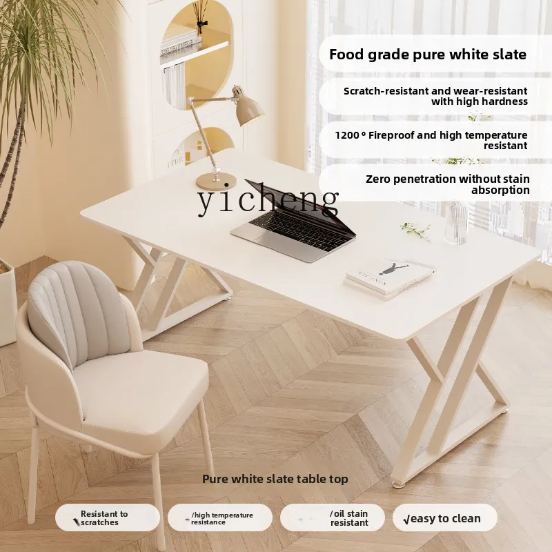 DSA  Slate Desk Home Computer Desk Modern Simple Light Luxury Bedroom Study Desk living room decoration