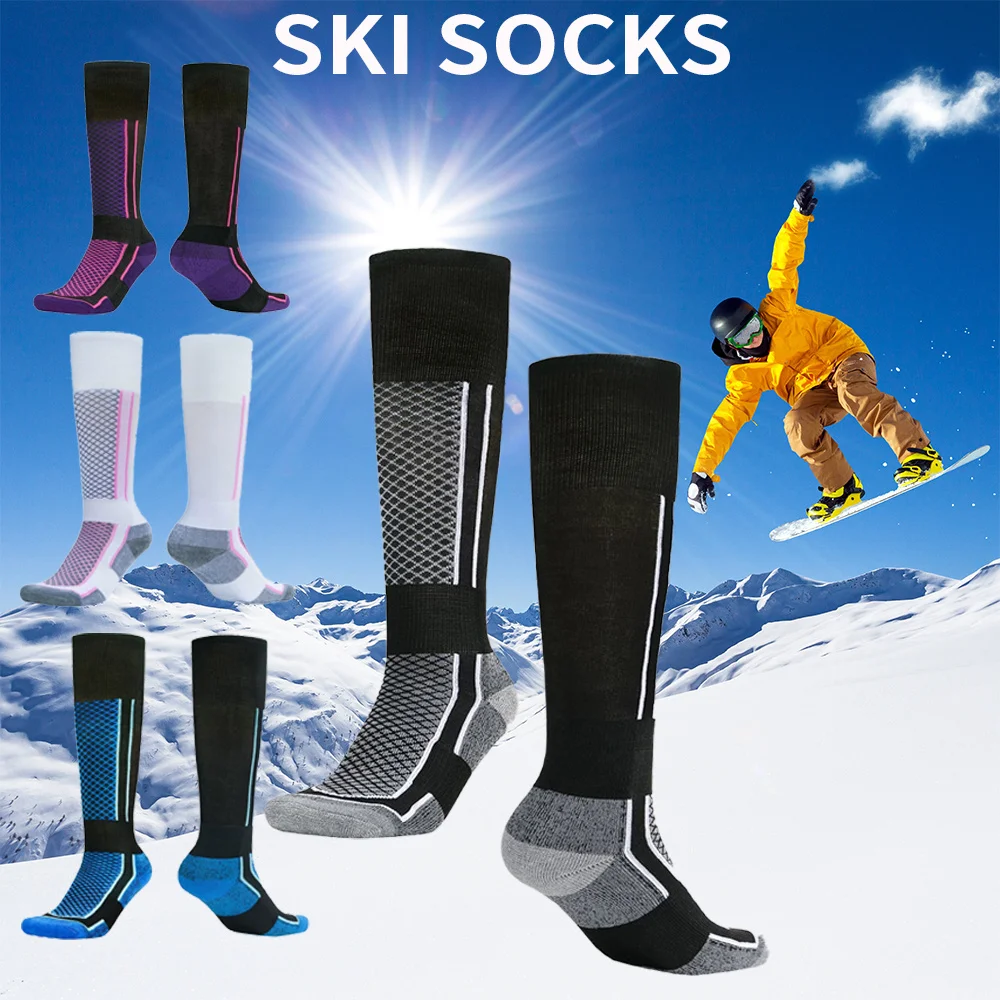 1 Pair Over-the-Calf Athletic Sock–Unisex Performance Crew Socks for Skiing,Running,Hiking&Court Sports|Cushioned,Thermal Warmth