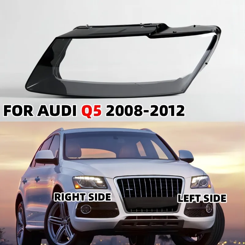 

For Audi Q5 2008-2012 Headlamp Cover Transparent Lamp Shade Headlight Shell Lens Plexiglass Replace Original Lampshade