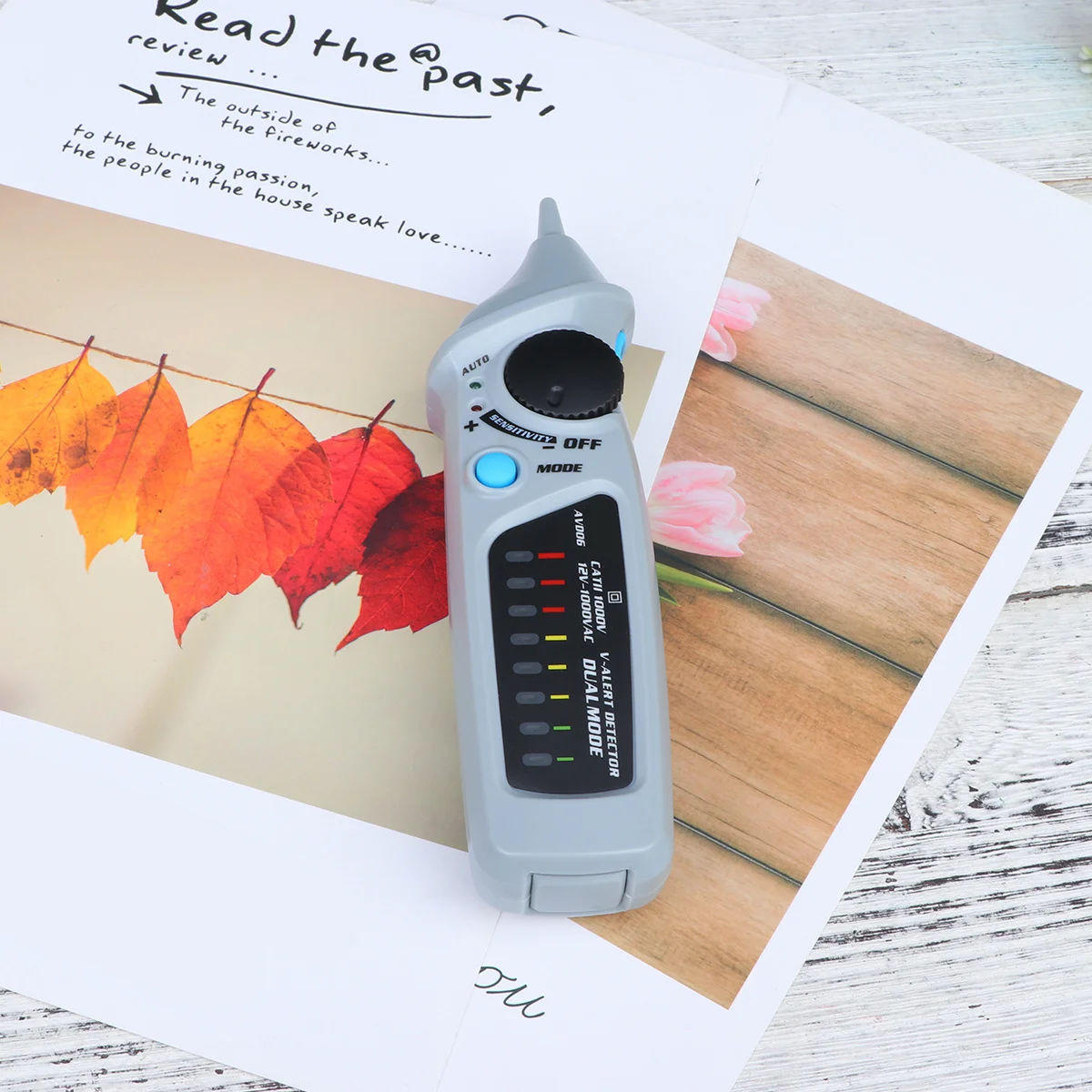 Berührungsloser Spannungsprüfer Avd06 Grau Auto Manual Live Wire Spannungsprüfer Stiftanzeige Steckdose Steckdose