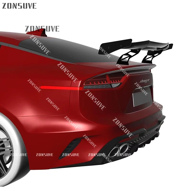 

Use For Kia Stinger Spoiler Rear Wing Car Sedan Trunk Body Kit Accessories ABS Plastic