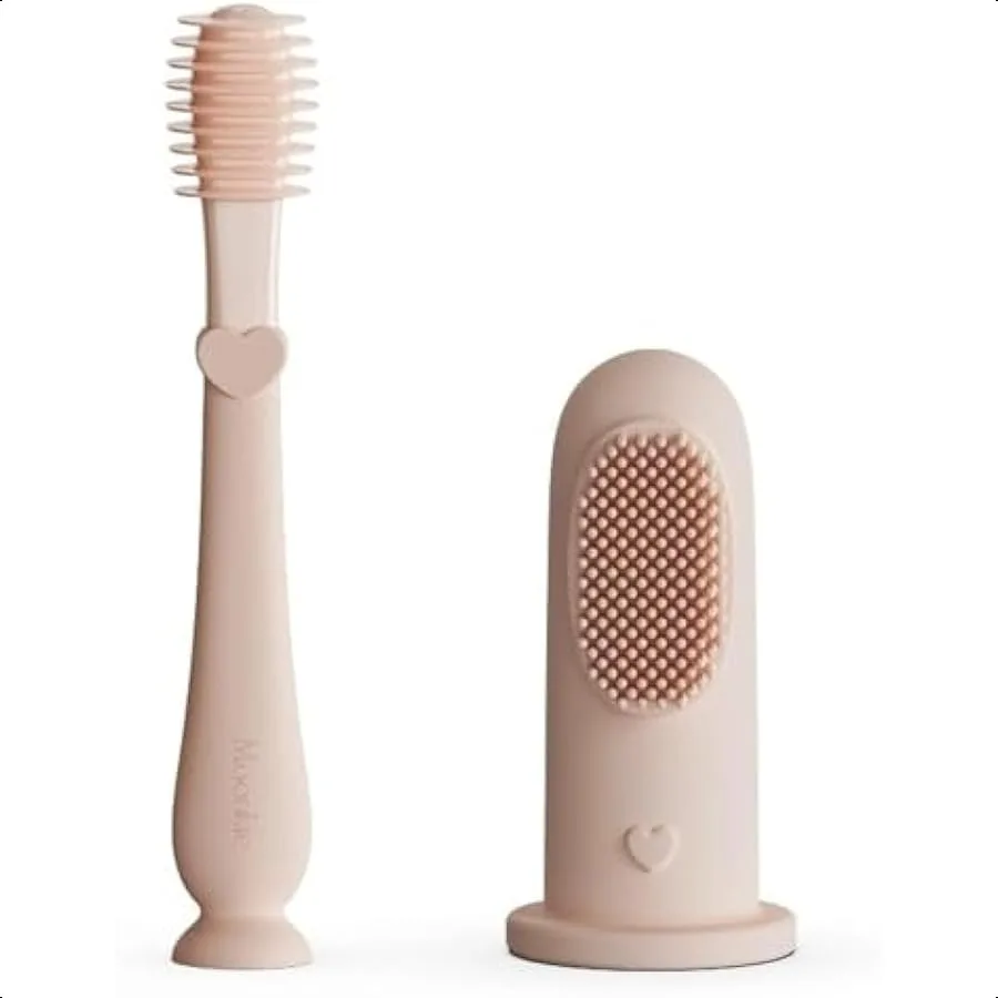 

Baby Finger Toothbrush Tongue Oral Cleaner Kit for 3 Months + 2 Pcs Blush