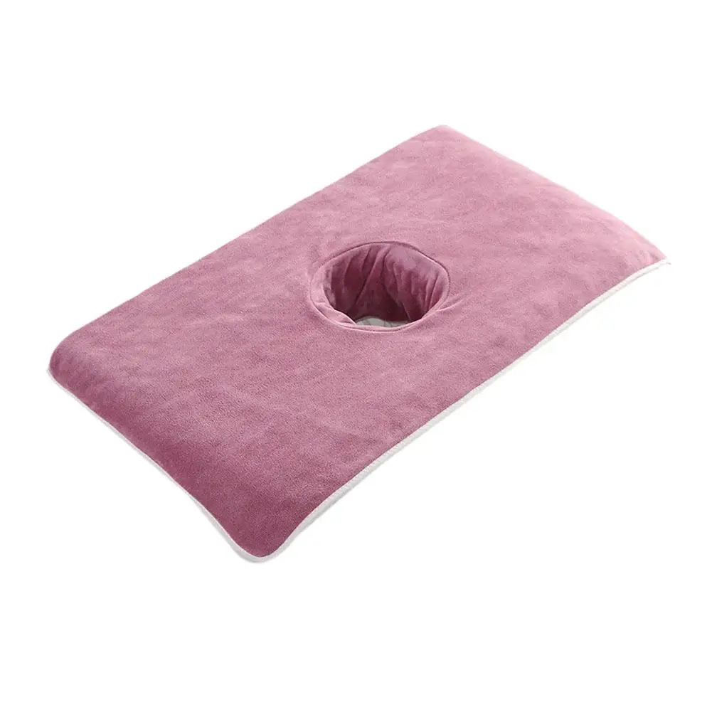 Mesa de masaje de SPA de belleza gruesa, toalla facial con agujero, Bandana de cama para Hospital, Hotel, salón de belleza, 40x80cm, G5E6