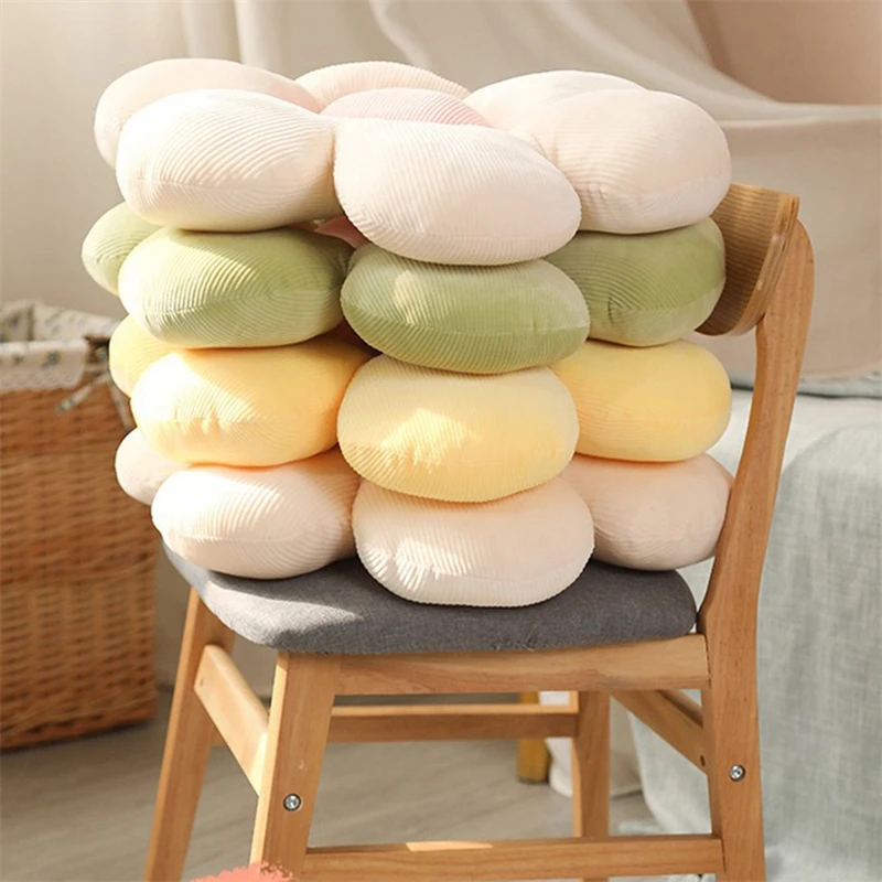 35CM flores coloridas juguetes de peluche suaves cojín pétalo almohada relleno sofá cojín decoración del hogar regalos de cumpleaños niños adultos