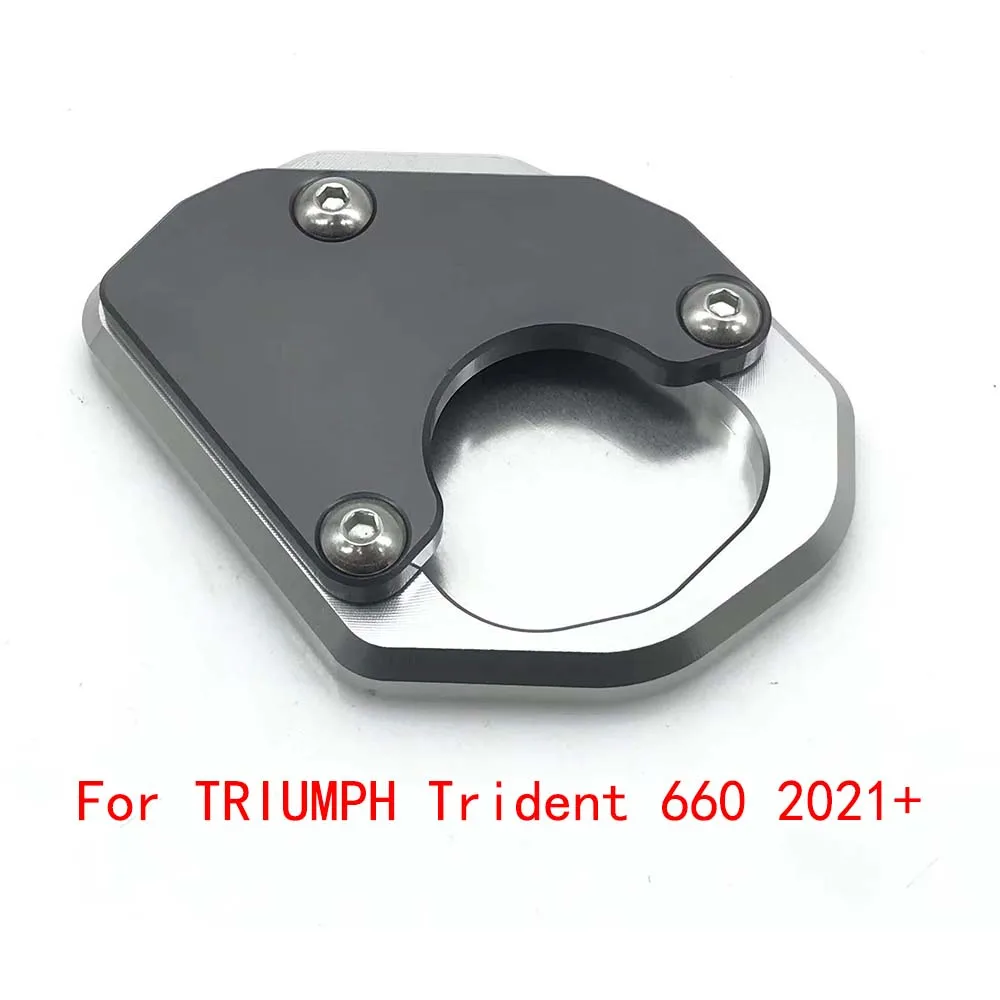

Trident660 Aluminum alloy Motorcycle Kickstand Foot Side Stand Extension Enlarge Pad Support Plate For Triumph Trident 660 2021+