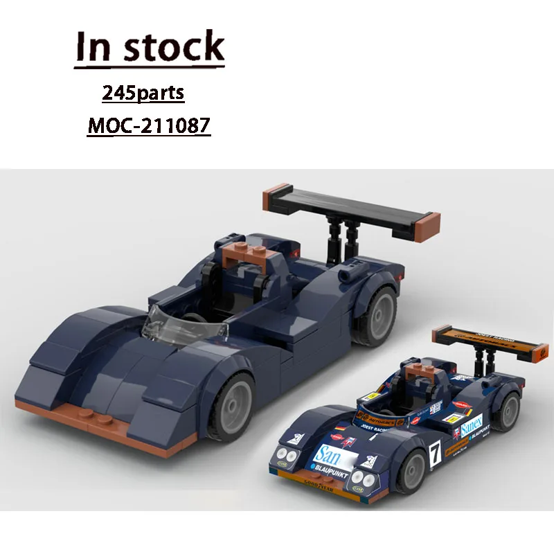 

MOC-211087 Новый классический культовый спортивный автомобиль WSC-95, модель строительного блока, 245 деталей, игрушка в подарок на день рождения для мальчиков и детей