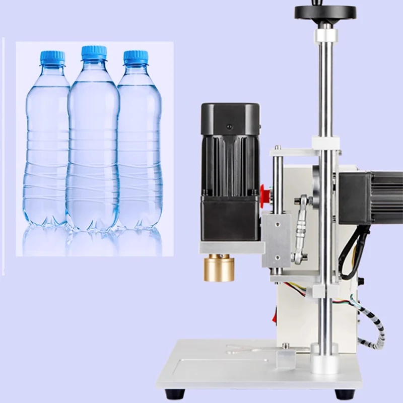 آلة السد الكهربائية الأوتوماتيكية بالكامل على سطح الطاولة، زجاجة زجاجية وزجاجة مياه بلاستيكية، آلة غطاء لولبي، آلة ختم هوائية #2