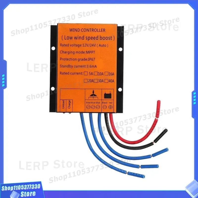 12V 24V 48V Wind Turbine Controller 600W 800W 1000W Inverter Converter for Home Power System Battery Charging Protection