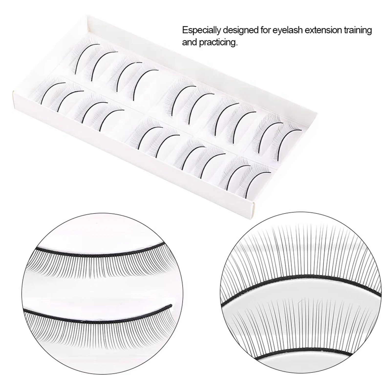 Übungswimpern, 10 Paar, Übungswimpern, falsche Wimpern für Wimpernverlängerung, Pfropftraining, Augen-Make-up, falsche Wimpern