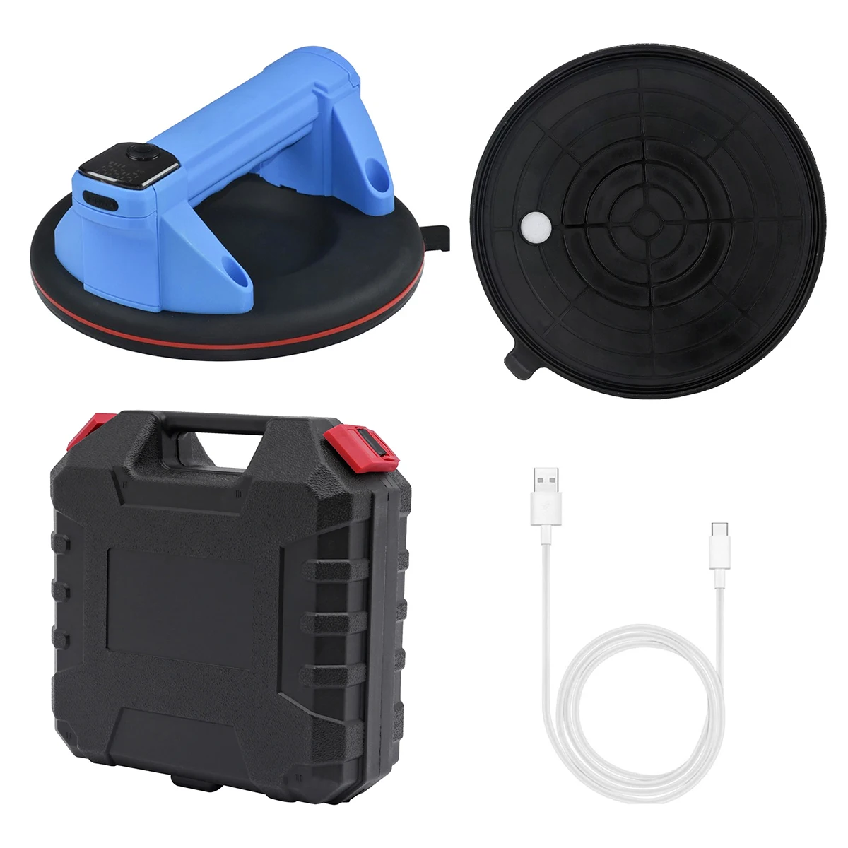 8INCH 200MM Electric Suction Cup for Glass Tile With Pressure Gauge Custom Colors Handle Max Lifting 200KG