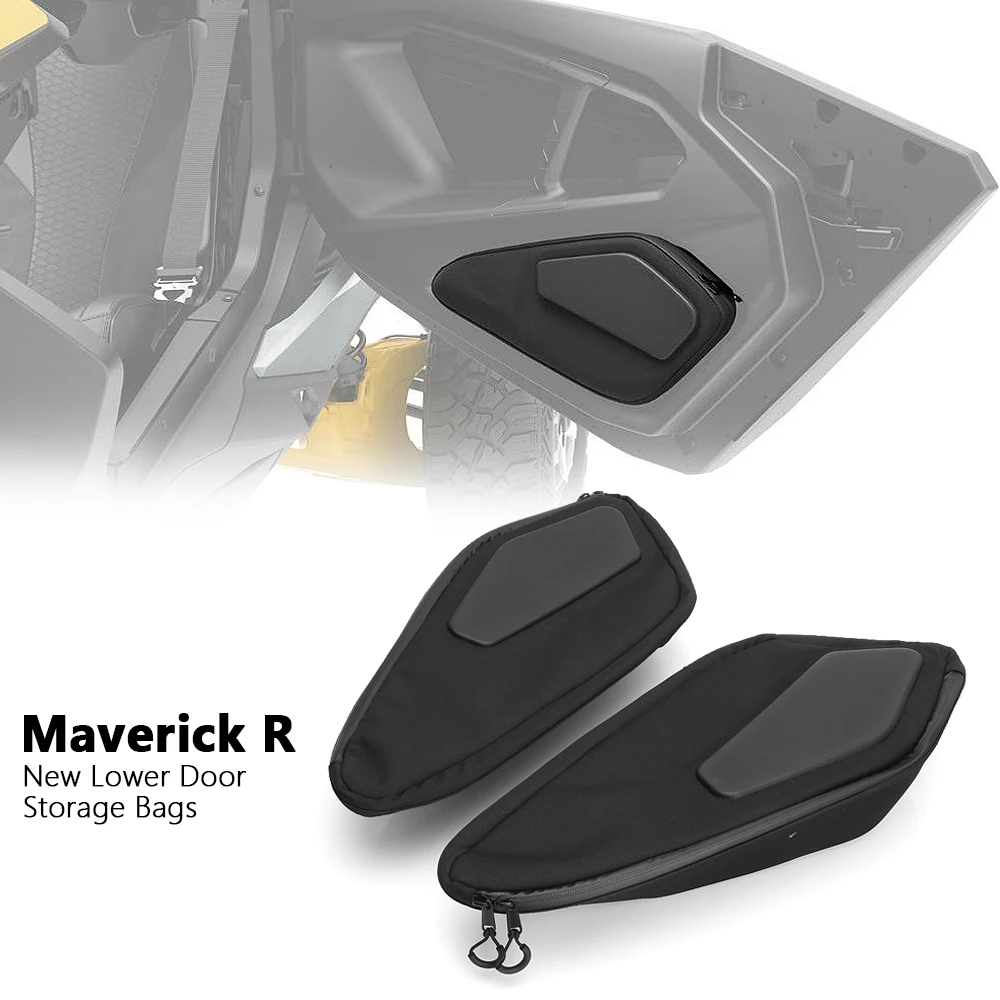 

UTV For CAN-AM MAVERICK R Black Side Storage Bag Driver Passenger Lower Door Tool Bags Cushion For Can Am Maverick R