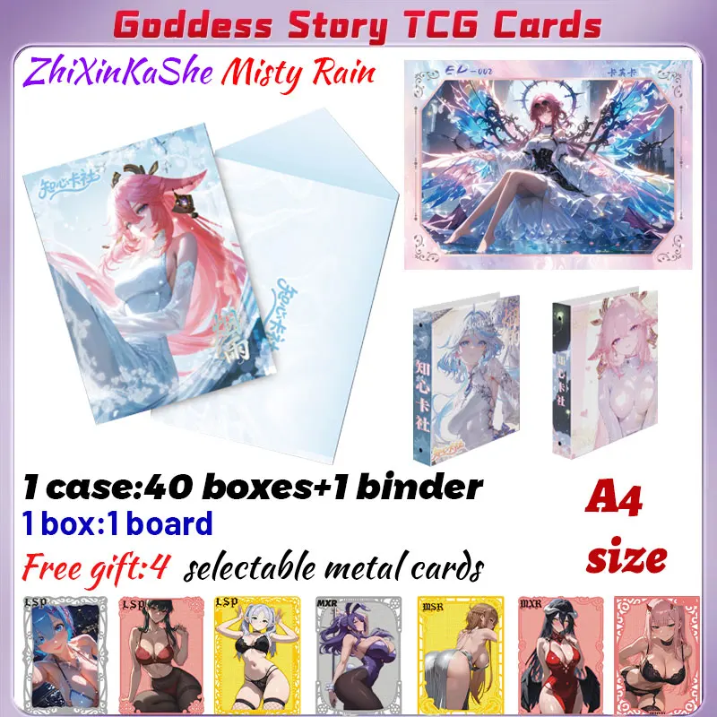 

2025 Newest ZhiXinKaShe Misty Rain A4 Boards Waifu Acrylic Card Anime Rare Hobby Collection ACG Girls