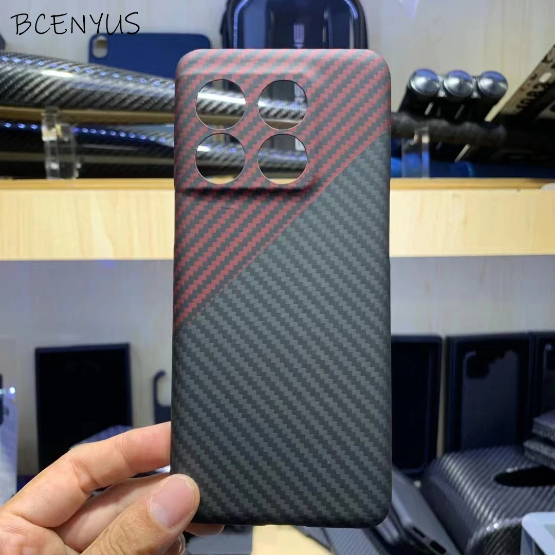 

Real Black red carbon Carbon fiber case oneplus 10T 5G case Ultra-thin anti-drop Aramid fiber oneplus Ace pro 5G phone hard case