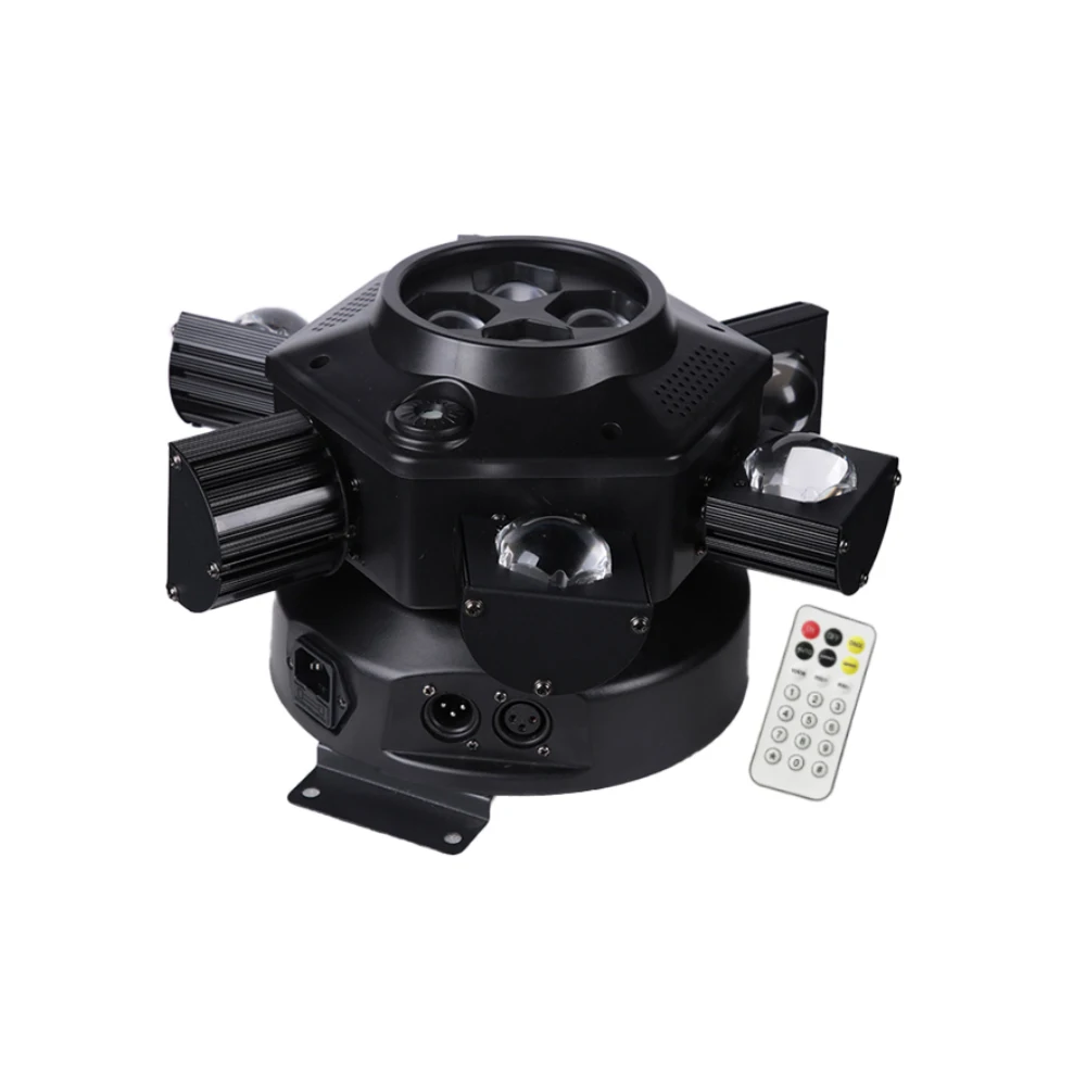 

Вращающаяся движущаяся голова с шестью рычагами, DJ Light, сценический светильник, лазерный стробоскоп с пчелиным глазом, светодиодный эффект Dmx 512, атмосферный световой бар