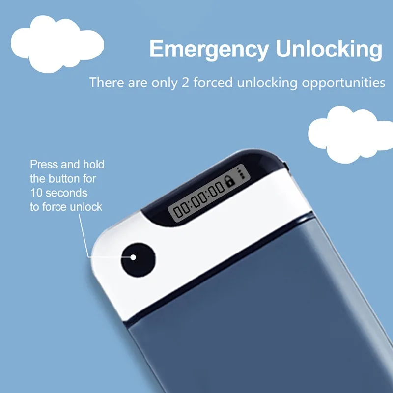 Cassetta di sicurezza timer per telefono cellulare Gestione del tempo Cassetta di sicurezza anti-mobile per dipendenza Internet Dispositivo per autodisciplina Blocco telefono per studenti