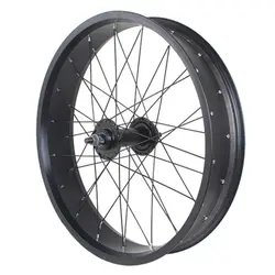 20X4.0 Snowbike Wheel Set Wide Rim Aluminum Alloy 20 Inch ATV Fat Bike Parts Fatbike 36 Holes 80mm Width Disc Brake