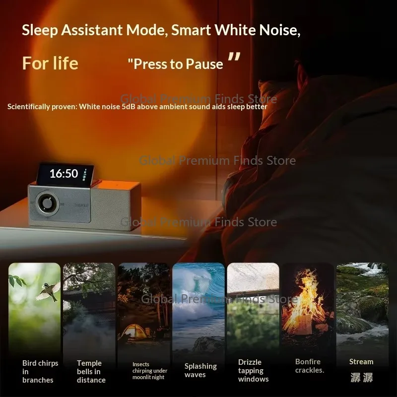 Turn Screen Lyrics Sound Sunset Atmosphere Lamp Portable for White Surface Sense A7