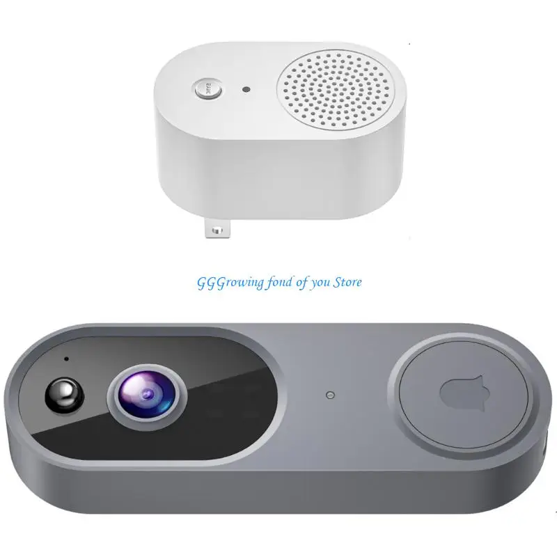 H9EB Kamera Bel Video Nirkabel Bicara 2 Arah dengan Lonceng Penyimpanan Awan Bel Pintu Pengawasan Dalam Ruangan Luar Ruangan