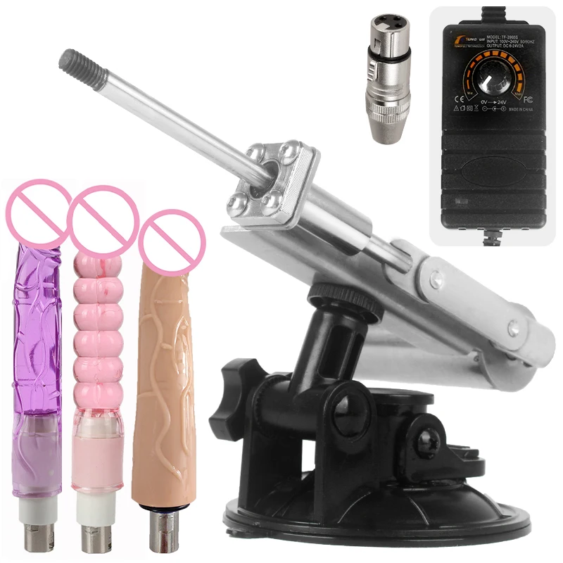 45mm Stroke Mini Telescopic Sex Machine with Dildo Reciprocating Linear Actuator Female 3XLR Masturbation Sexual Kits 30~350rpm