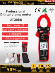 UNI-T True RMS Digital Clamp Meter AC DC corrente 1000A 1000V UT207B UT208B LPF 6000 Count retroilluminazione torcia Multimetro Tester