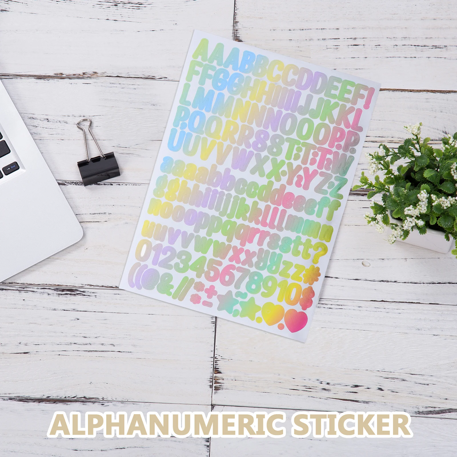 10Pcs Alphabet Number Stickers Self-Adhesive Vinyl Letters for DIY Scrapbooking Planner Crafting Notebook Decorative Label