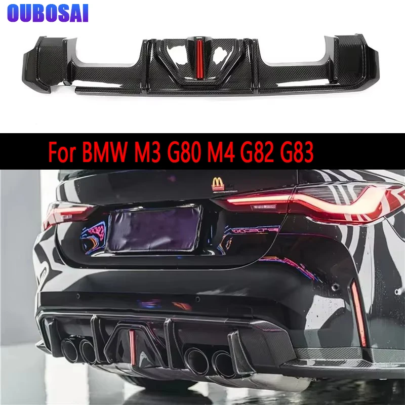 For BMW M3 G80 M4 G82 G83 2021+ Carbon Fiber Diffuser Rear Bumper Diffuser Rear Splitters Spoiler Back Lip Body Kit view 5
