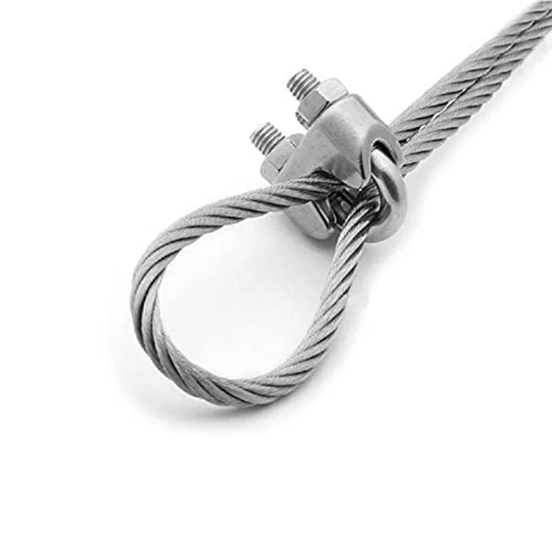 

2025 Trend 3/8 Inch Wire Rope Clamp Heavy Duty Wire Rope Clamp Wire Rope Clip M10 Stainless Steel,20 PCS