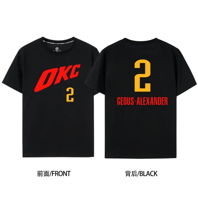 

Thunder 24 City Alexander No. 2 Jersey T-Shirt Short Sleeve Men's Holmgren No. 7 Crew Neck Loose Summer Men's Short Sleeve Top