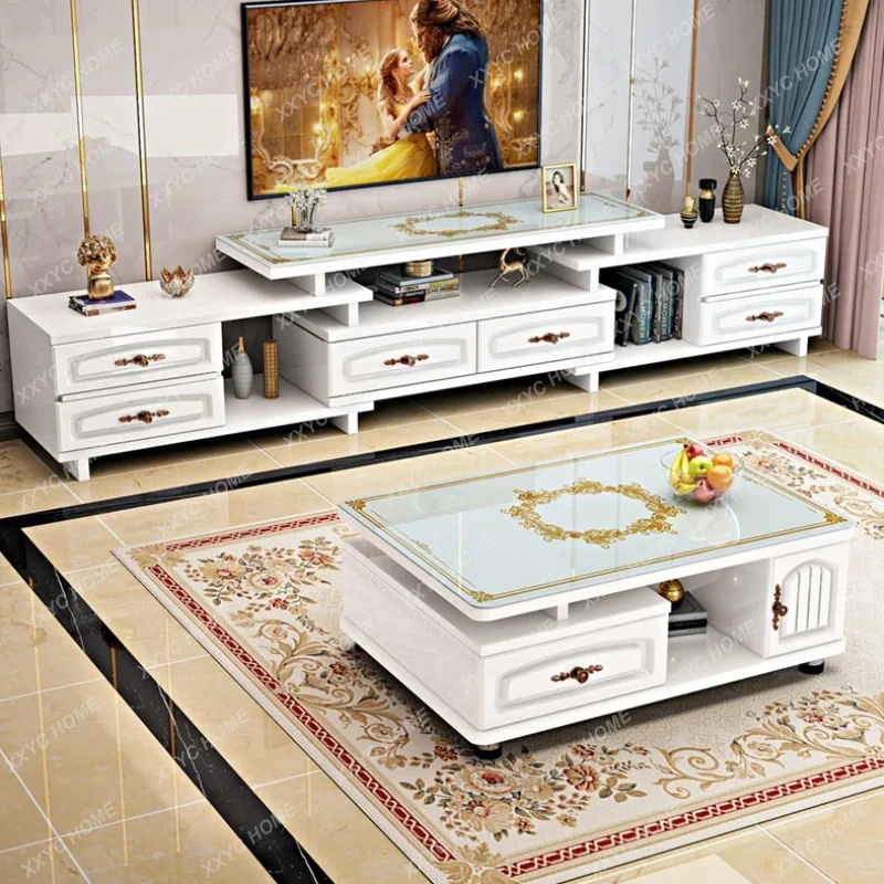 

LSimple Modern Storage Tv Cabinet Glass Living Room Stand Cabinet Entertainment Center Televisor Tv Furniture