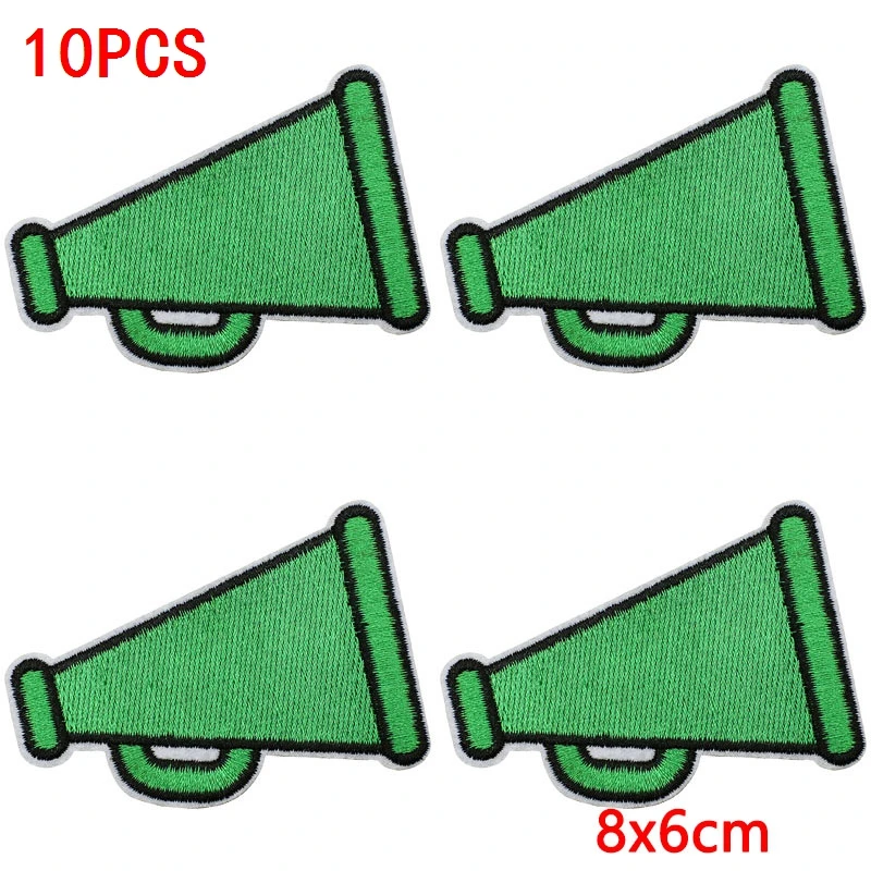 10 Stück Cheerleading-Pailletten-Stern-Aufnäher zum Aufbügeln für Kleidung, Cheer-Schleifen-Herz-Applikationen für Jacken, DIY – Detail 20