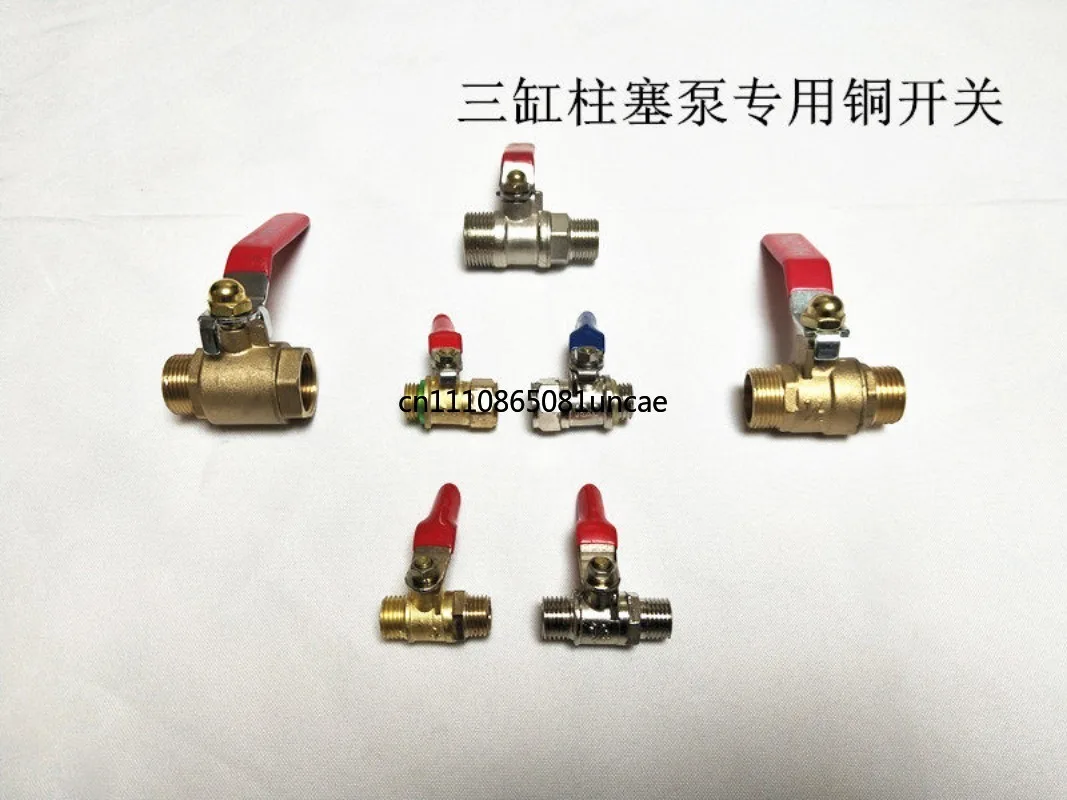 For 3 Cylinder Plunger Pump Copper Outlet Switch Double External Thread Agricultural Sprayer Pressure Pump Replacement Parts