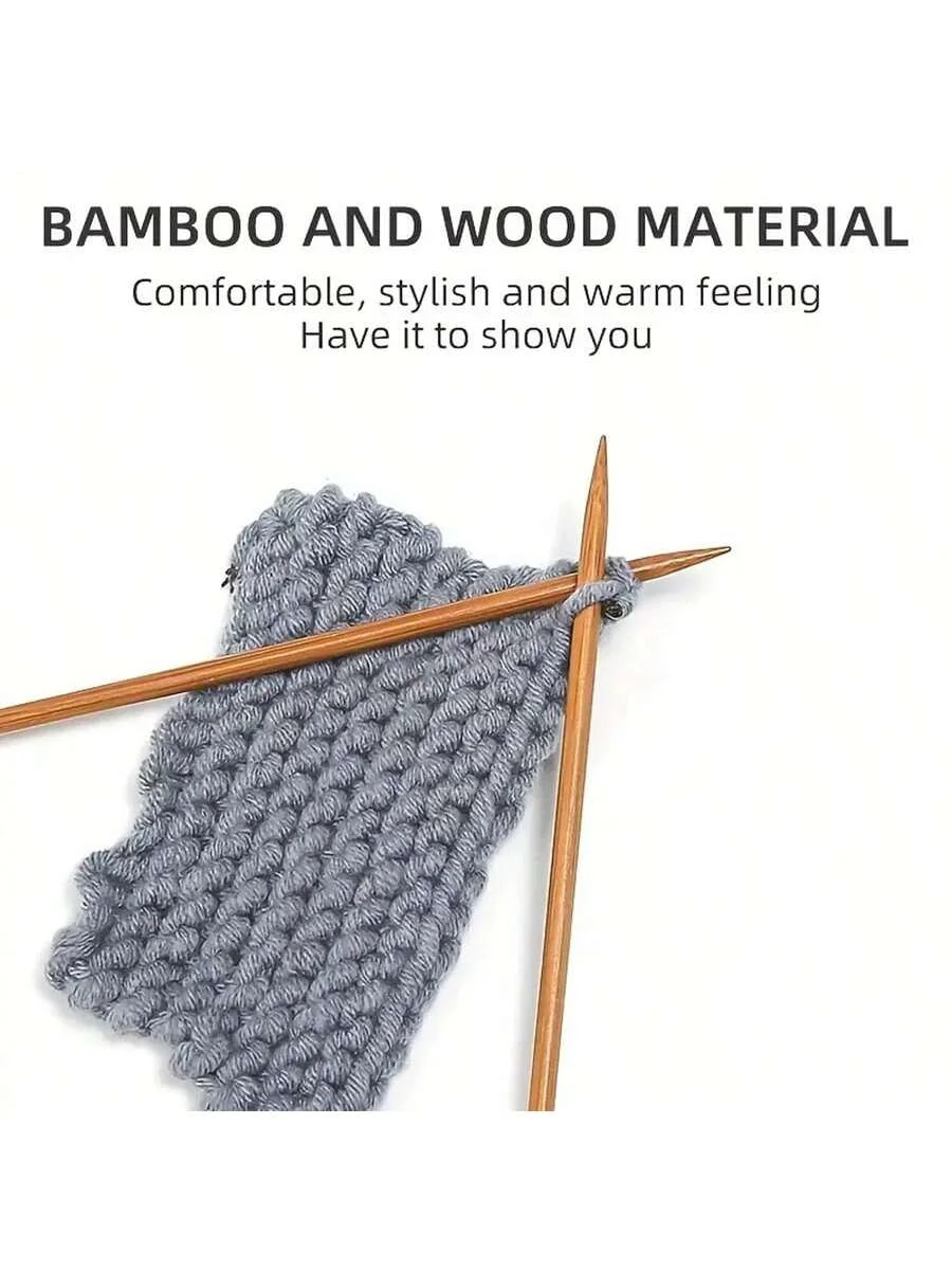 

DIY Wooden Circular Needles for Sweater Knitting – Suitable for Knitting Sweaters, Scarves, and Socks (40cm / 60cm / 80cm)