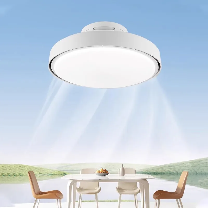 LED مصباح السقف مروحة عكس الضوء ثريا تركب بالسقف غير مرئية مروحة السقف الخالية من الشفرة مع ضوء التحكم عن بعد غرفة نوم مراوح كهربائية