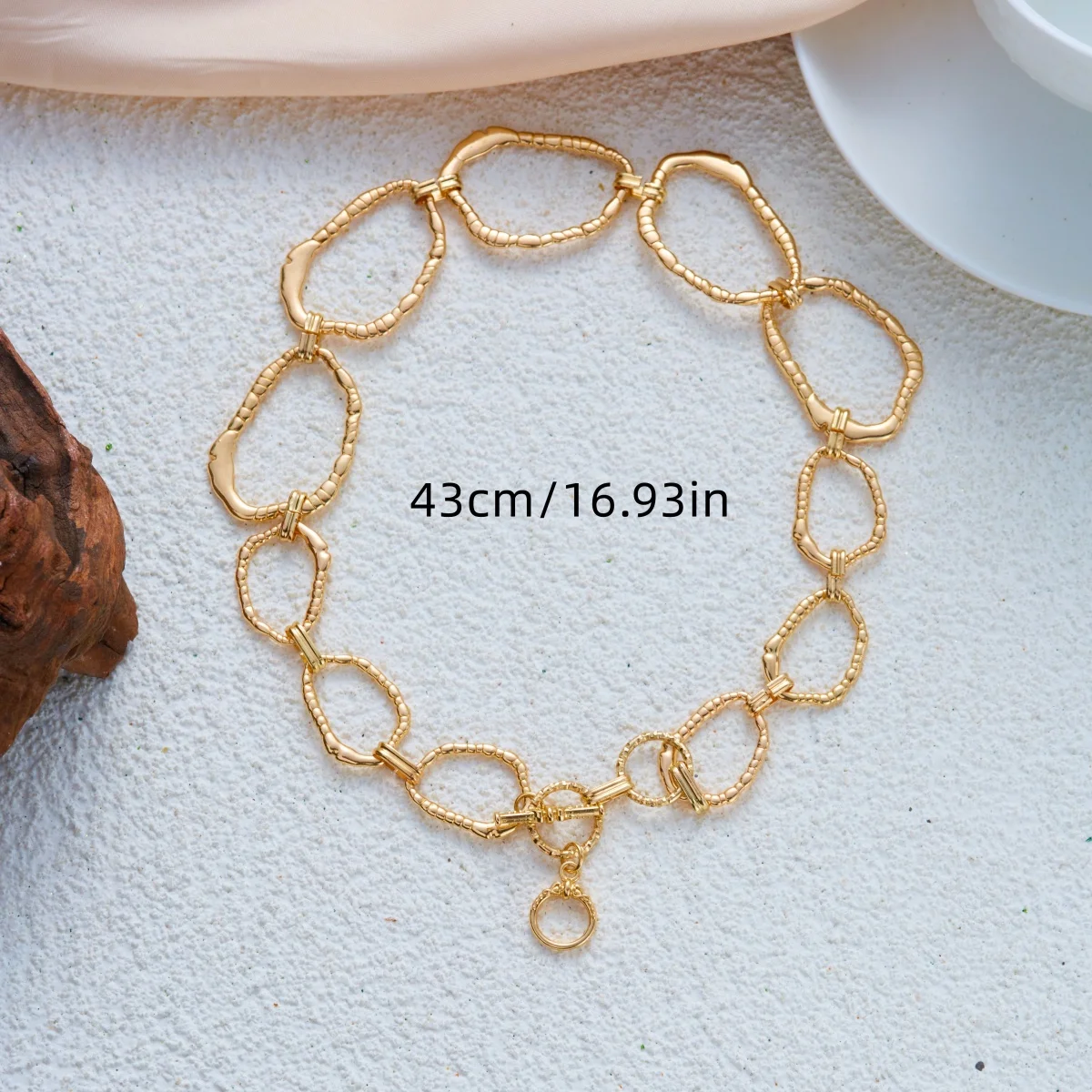 Punk Mehrschichtige Simulierte Perlen Unregelmäßiger Hohler Quadratischer Anhänger Halskette für Damen und Herren Vintage Herz-Quasten-Choker Party-Schmuck – Detail 28