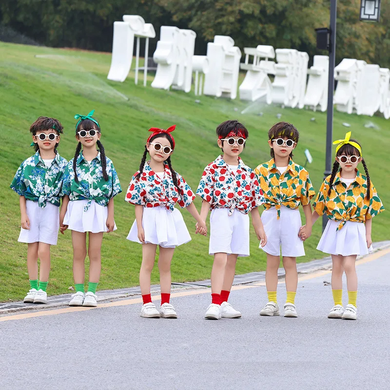 Fantasia de líder de torcida para dia das crianças, jogos esportivos, cerimônia de abertura, fantasia de performance, vestido de formatura infantil, camisa