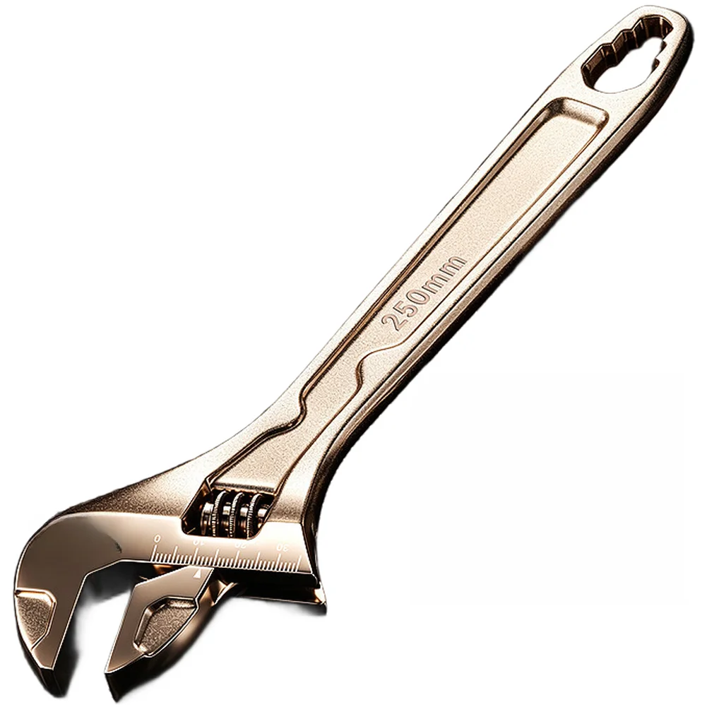 Adjustable Wrench Carbon Steel With Built In Hex Key For Nut Bolt Repair Home Garden Workshop Hand Tool Bronze Finish 8 10 12 In