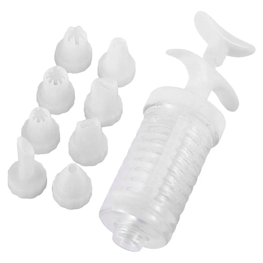 1Set Cake Piping Kit Decorating Tools with Cream Injector Nozzles for Baking Frosting Cupcake Cookie Decorating Supply