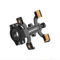 New Stem Mount Bike Phone Holder: Aluminum Alloy 4-Claw Grip, Shock Absorption for Road Bike Cycling