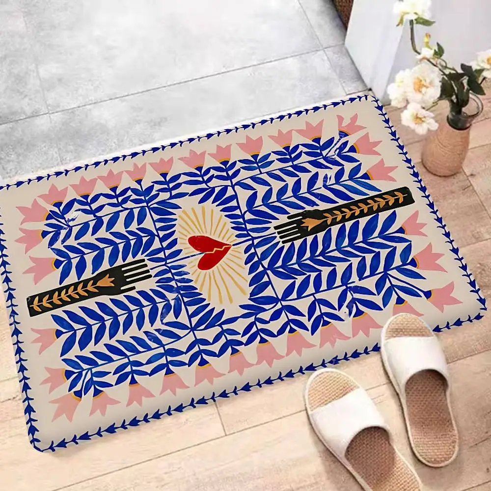 Ancient Egypt Tiger Leopard Door Mat Washable Non-Slip Living Room Sofa Chairs Area Mat Kitchen Doormat Area Rug